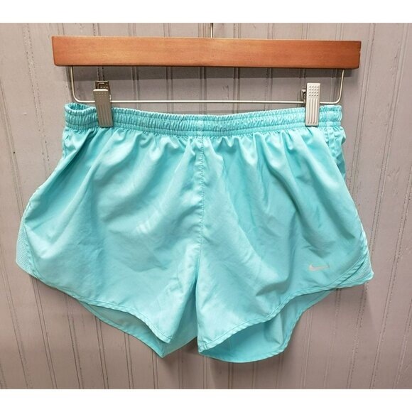 Nike Shorts, Tempo, Medium, Turquoise Blue, Dri-Fit, zipper pocket, 645561 466 - Picture 1 of 7